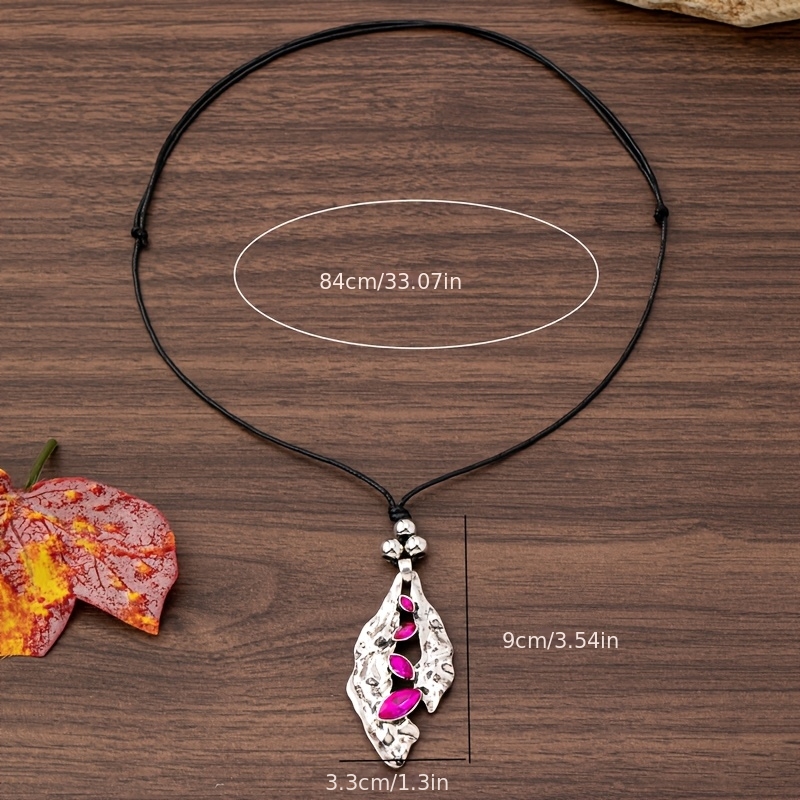 Women's Ethnic Style Long Irregular Pendant Necklace, Perfect Gift